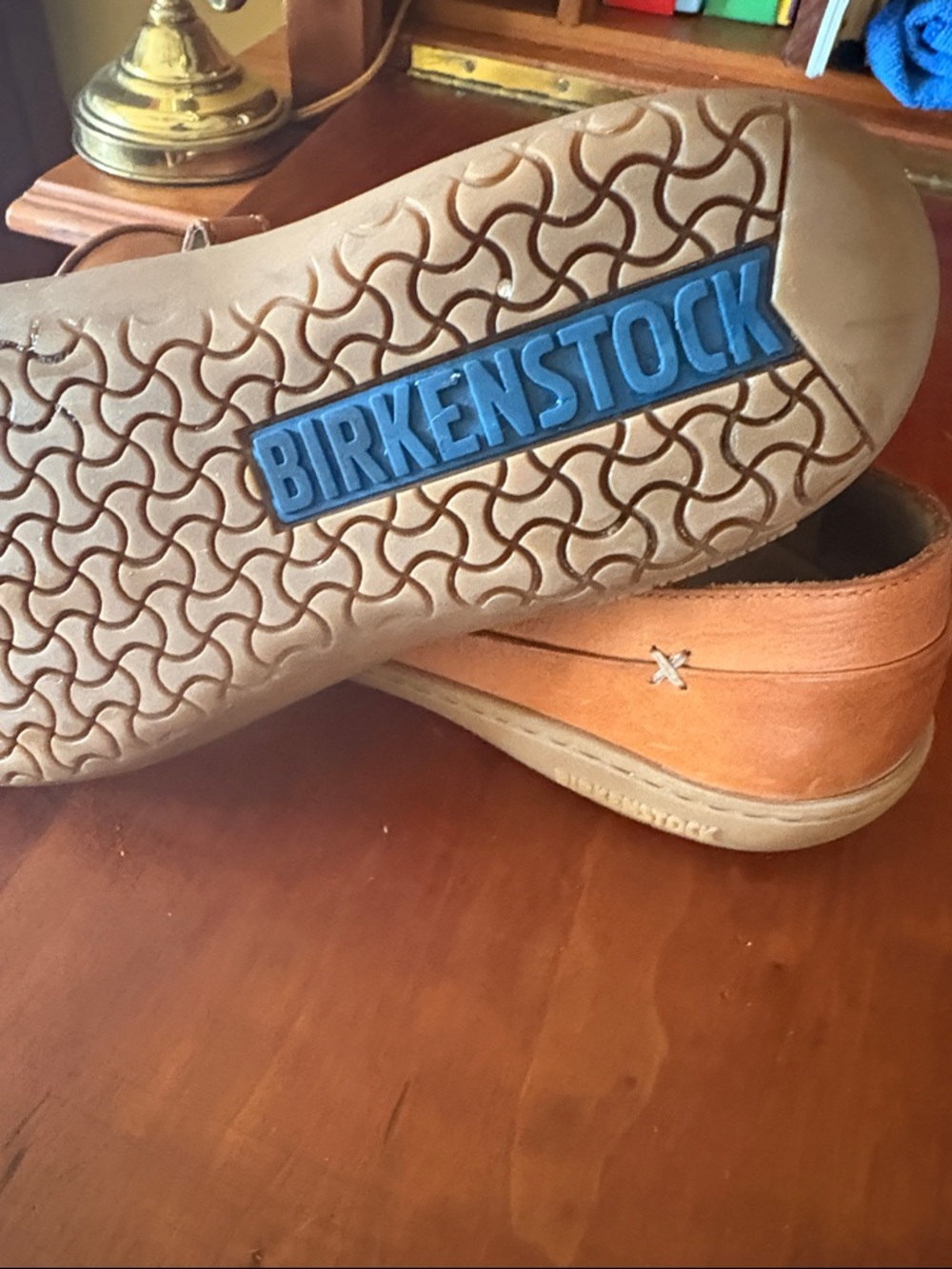 Birkenstock Tan Leather Mary Jane Flats - Picture 2 of 4